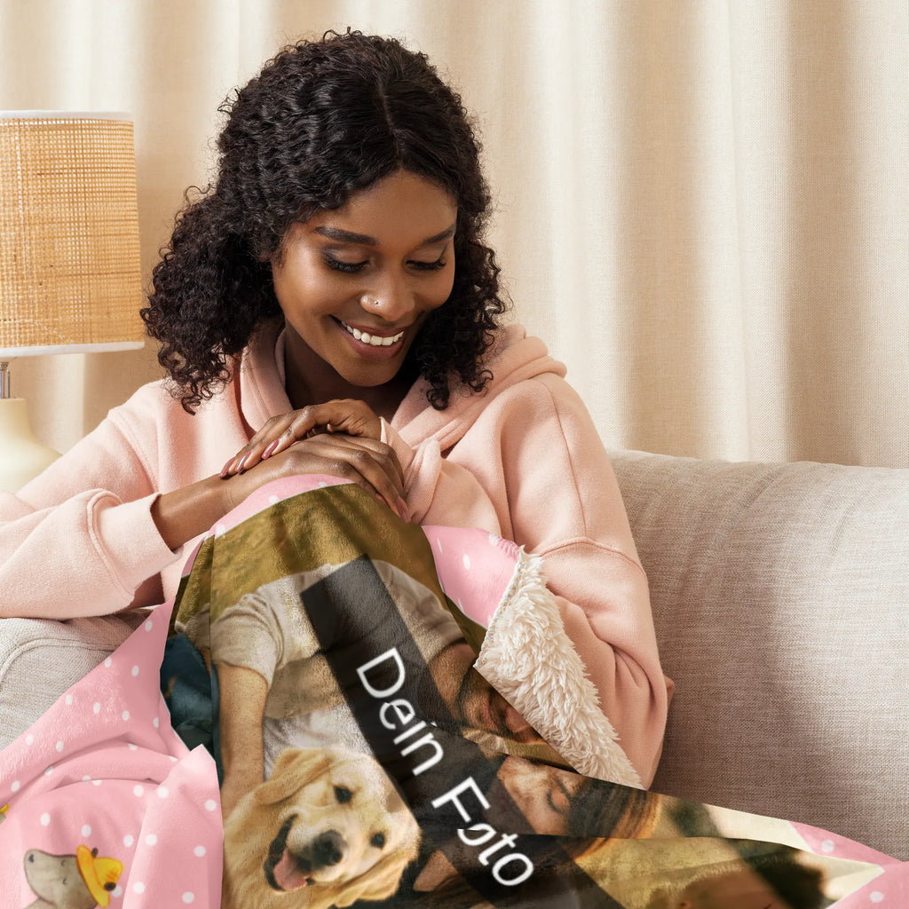 Sherpa Photo Cuddle Blanket Bears with hats Foto Kuscheldecke, Familie, Vatertag, Muttertag, Bruder, Schwester, Mama, Papa, Oma, Opa, Kinder, Sohn, Bär, Papi, Paps, Vater, Vater-Sohn, Söhne, Bären, Lieblingsmensch, Dad, Kind, Daddy, Family, Vorbild