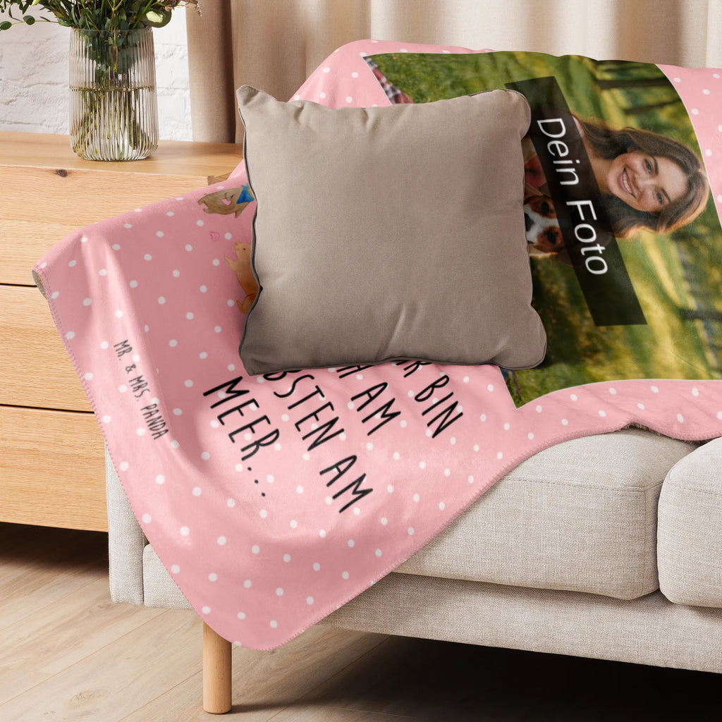 Sherpa Photo Cuddle Blanket Bunnies with seashell Family, Father's Day, Mother's Day, brother, sister, Mom, Dad, collecting shells, girlfriends, girlfriend, shells, best friend, sea, best friends, BFF, rabbits