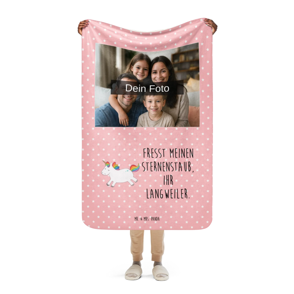 Sherpa Photo Cuddle Blanket unicorn happy Foto Kuscheldecke, Einhorn, Einhörner, Einhorn Deko, Unicorn, spannend, Freude, fröhlich, witzig, Spaß, glücklich, Lebensfreude, Lächeln, Lachen