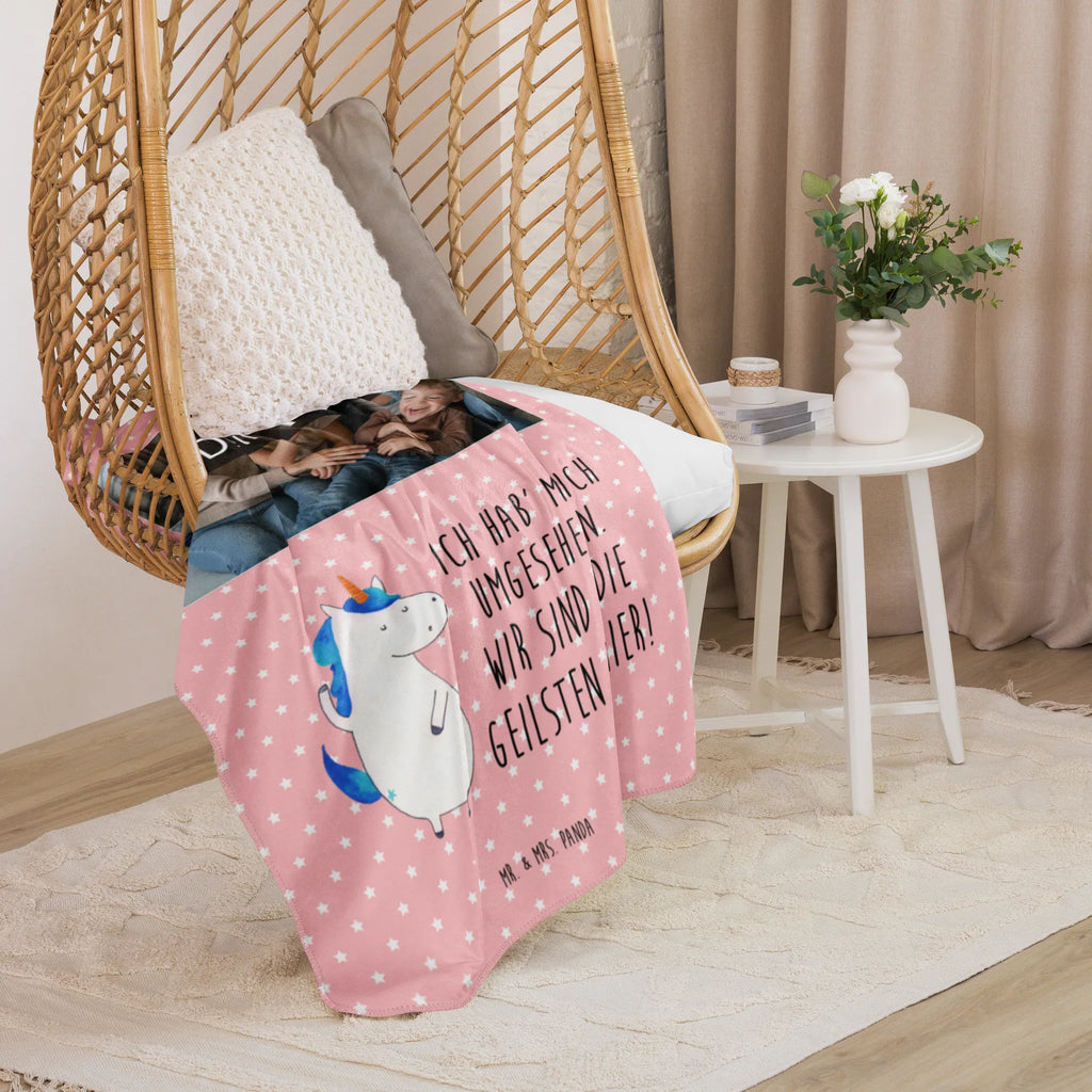 Sherpa Photo Cuddle Blanket unicorn Man Foto Kuscheldecke, Einhorn, Einhörner, Einhorn Deko, Unicorn, Familie, Party, bester Freund, cool, hübsch, Freundin, BFF, Mann, beste