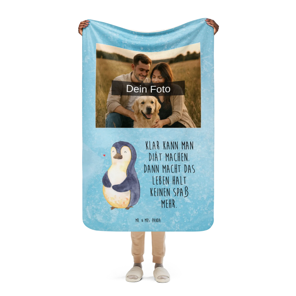 Sherpa Photo Cuddle Blanket Penguin diet Foto Kuscheldecke, Pinguin, Selbstrespekt, Motivation, Diät, Körperliebe, Gewicht, Abnehmen, Selbstliebe, Pinguine, Abspecken