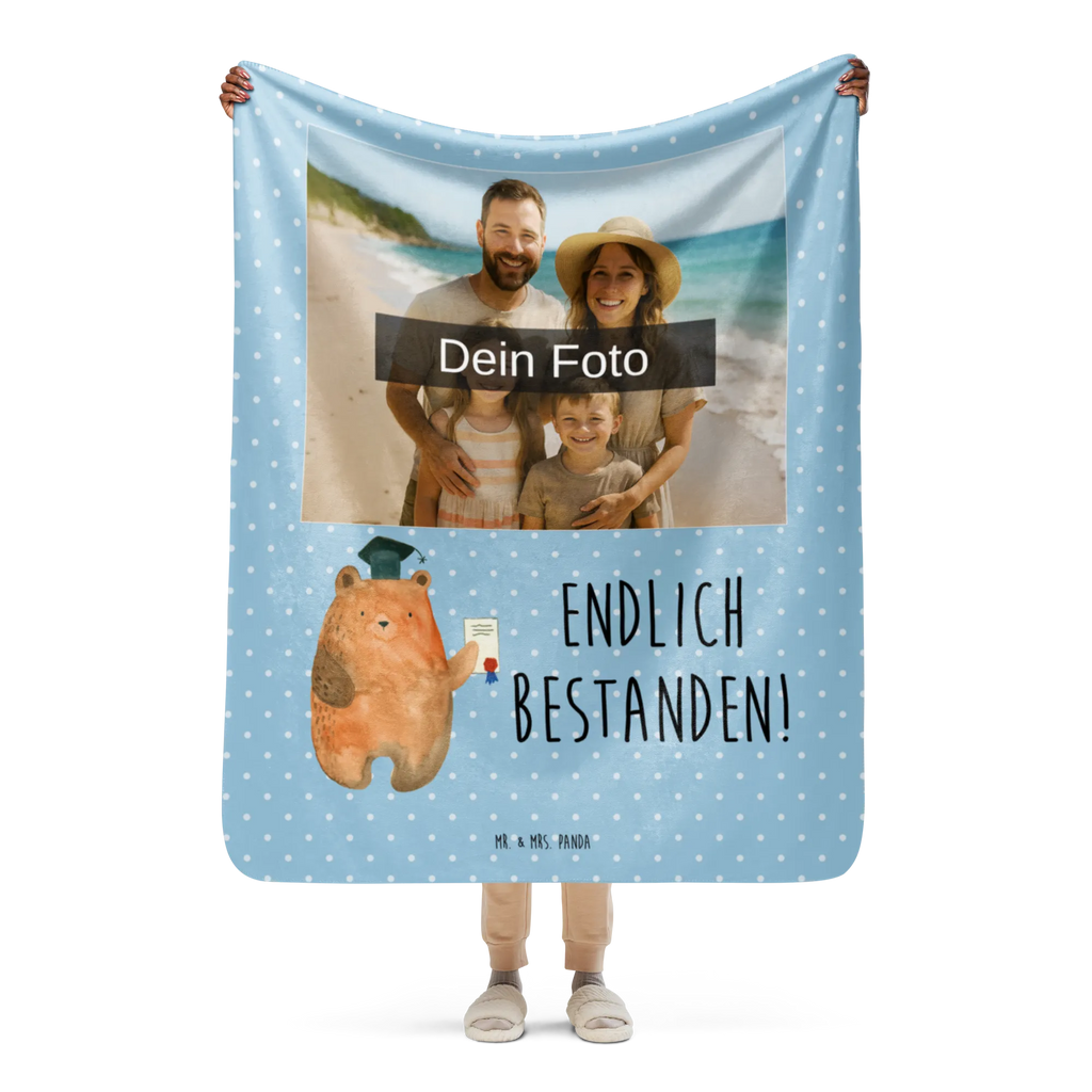 Sherpa Photo Cuddle Blanket bear Test Foto Kuscheldecke, Bär, Teddy, Teddybär, Prüfung bestanden, Abschlusszeugnis, Prüfungen, Abschluss, Abitur, Zeugnis