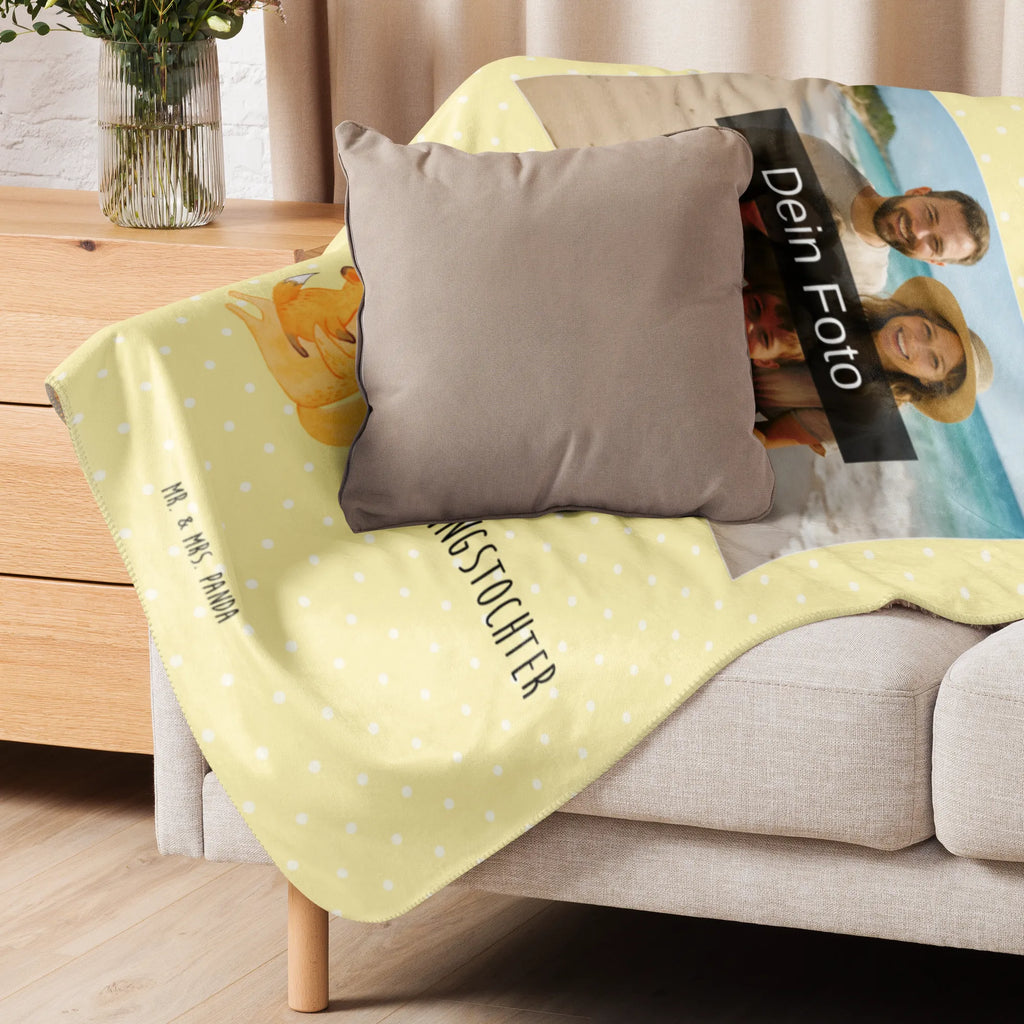 Sherpa Photo Cuddle Blanket Fox mummy Foto Kuscheldecke, Familie, Vatertag, Muttertag, Bruder, Schwester, Mama, Papa, Oma, Opa, Beste Tochter, Lieblingstochter, Mutter, Geschenk, Tochter