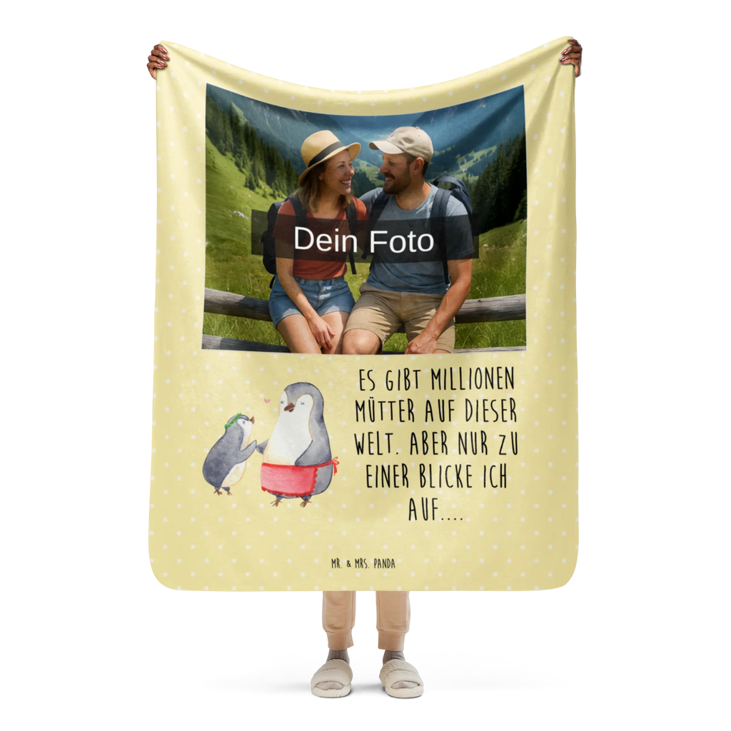 Sherpa Photo Cuddle Blanket Penguin with child Family, Father's Day, Mother's Day, brother, sister, Mom, Dad, Birthday, Mummy, Mommy, Mother, Gift