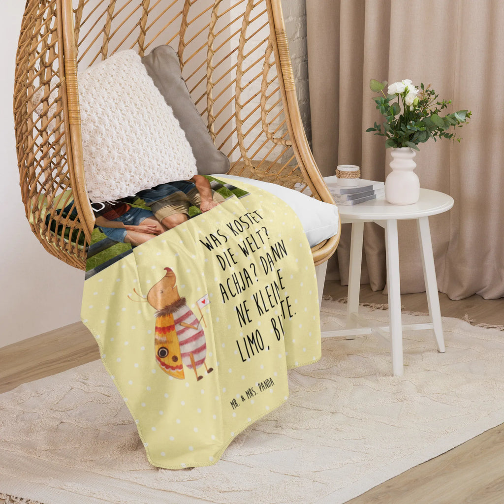 Sherpa Photo Cuddle Blanket Moth flag small animals, cute, funny, cute animal motives, hand drawn, small world, funny sayings, good mood, happy, gifts, gift ideas, special gifts, animal lover, card, Moth, Beetle, Saying funny, Kitchen decoration, How much does the world cost