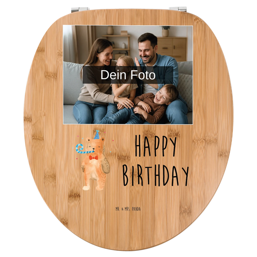 Personalisierter Foto WC Sitz Motiv Bär Geburtstag Toilettendeckel mit Namen, Personalisierter WC-Sitz, Personalisierter Klodeckel, Personalisierter Toilettendeckel mit Foto, Personalisierte Klobrille, WC Sitz mit Namen, Bär, Teddy, Teddybär, Geburtstag, Glückwunsch, Alles Gute, Happy Birthday