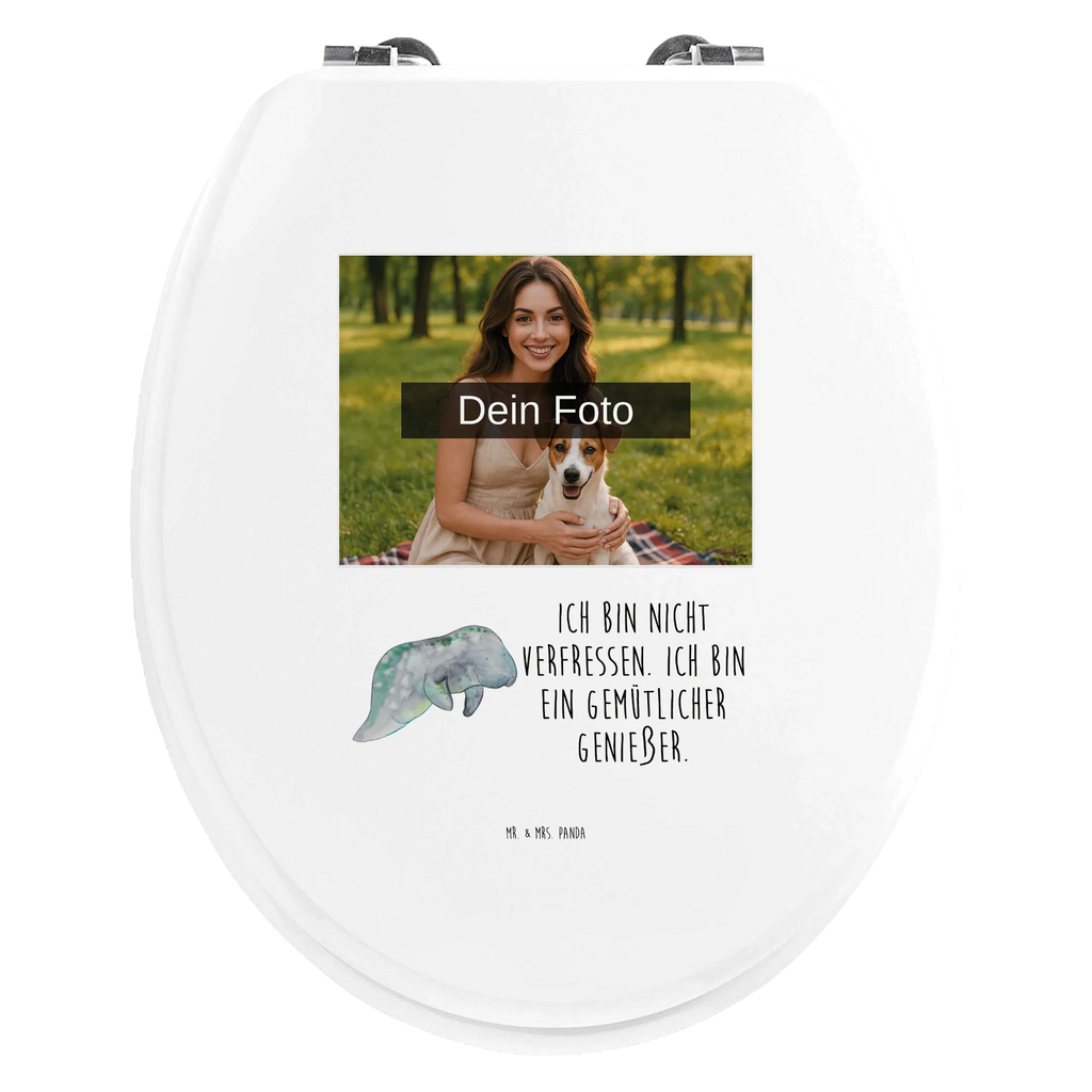 Personalisierter Foto WC Sitz Motiv Seekuh Chillen Personalisierter Klodeckel, WC Sitz mit Namen, Toilettendeckel mit Namen, Personalisierte Klobrille, Personalisierter WC-Sitz, Personalisierter Toilettendeckel mit Foto, Meerestiere, Meer, Urlaub, Abnehmen, Süßigkeiten, Diätwahn, Seekühe, Seekuh, Essen, Zucker, Diät