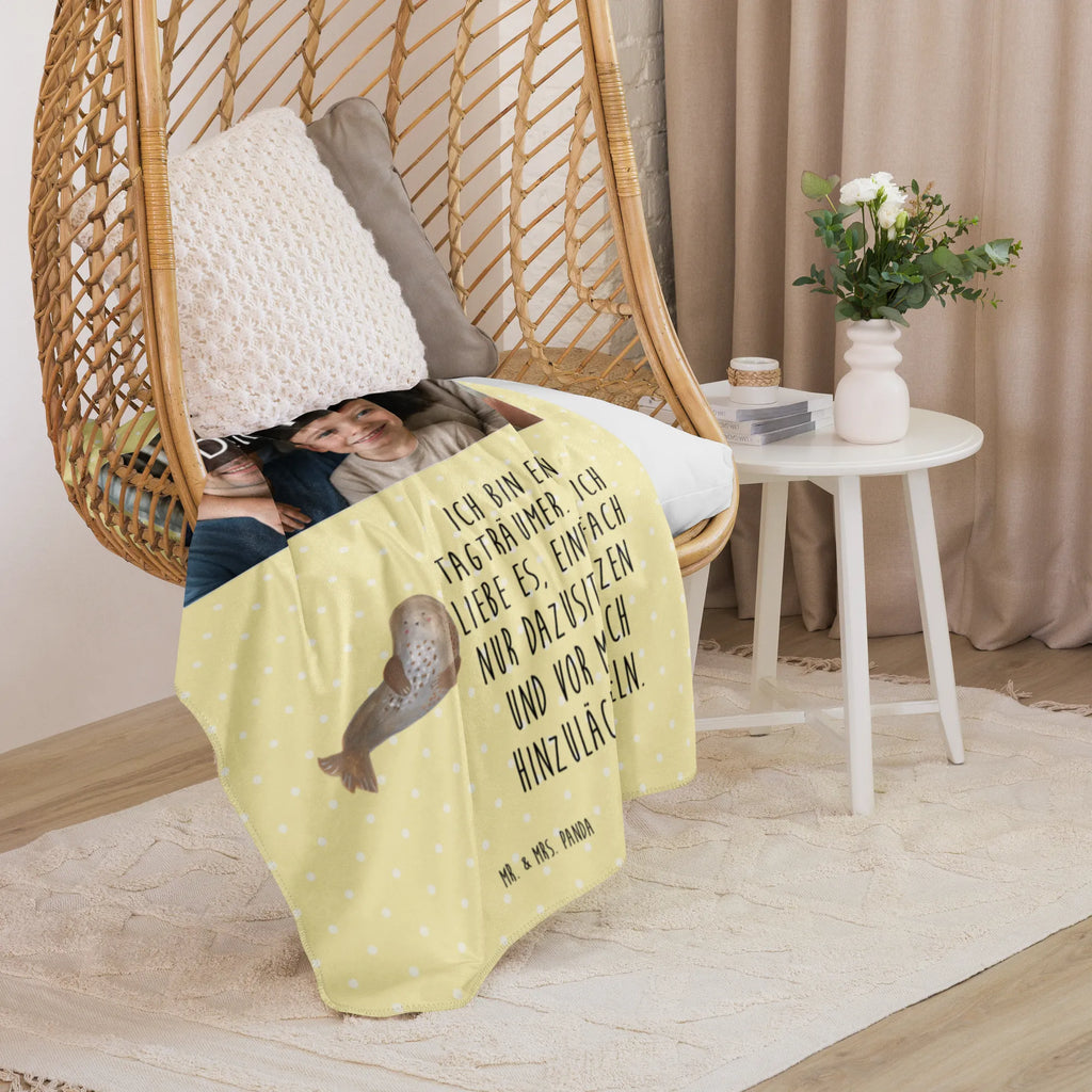 Sherpa Photo Cuddle Blanket seal Laugh Foto Kuscheldecke, Tiermotive, Gute Laune, lustige Sprüche, Tiere, Nordsee, Robbe, Meerestier, Seehund, Robben, Ostsee, Strand