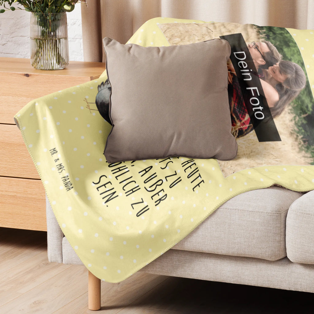 Sherpa Photo Cuddle Blanket Crow sombrero Foto Kuscheldecke, Tiermotive, Gute Laune, lustige Sprüche, Tiere, Motivation, Rabe, Vögel, Elster, froh, glücklich sein, Vogel, fröhlich sein, Spruch positiv, Glück Spruch