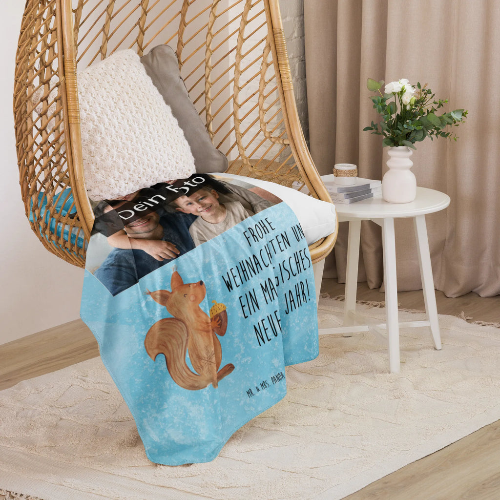 Sherpa Photo Cuddle Blanket Squirrel Christmas Foto Kuscheldecke, Winter, Weihnachten, Weihnachtsdeko, Nikolaus, Advent, Heiligabend, Wintermotiv, Weihnachtsmotiv, Frohes neues Jahr, Guten Rutsch, Vogel, Neujahr, Weihnachtsgruß, Frohe Weihnachten