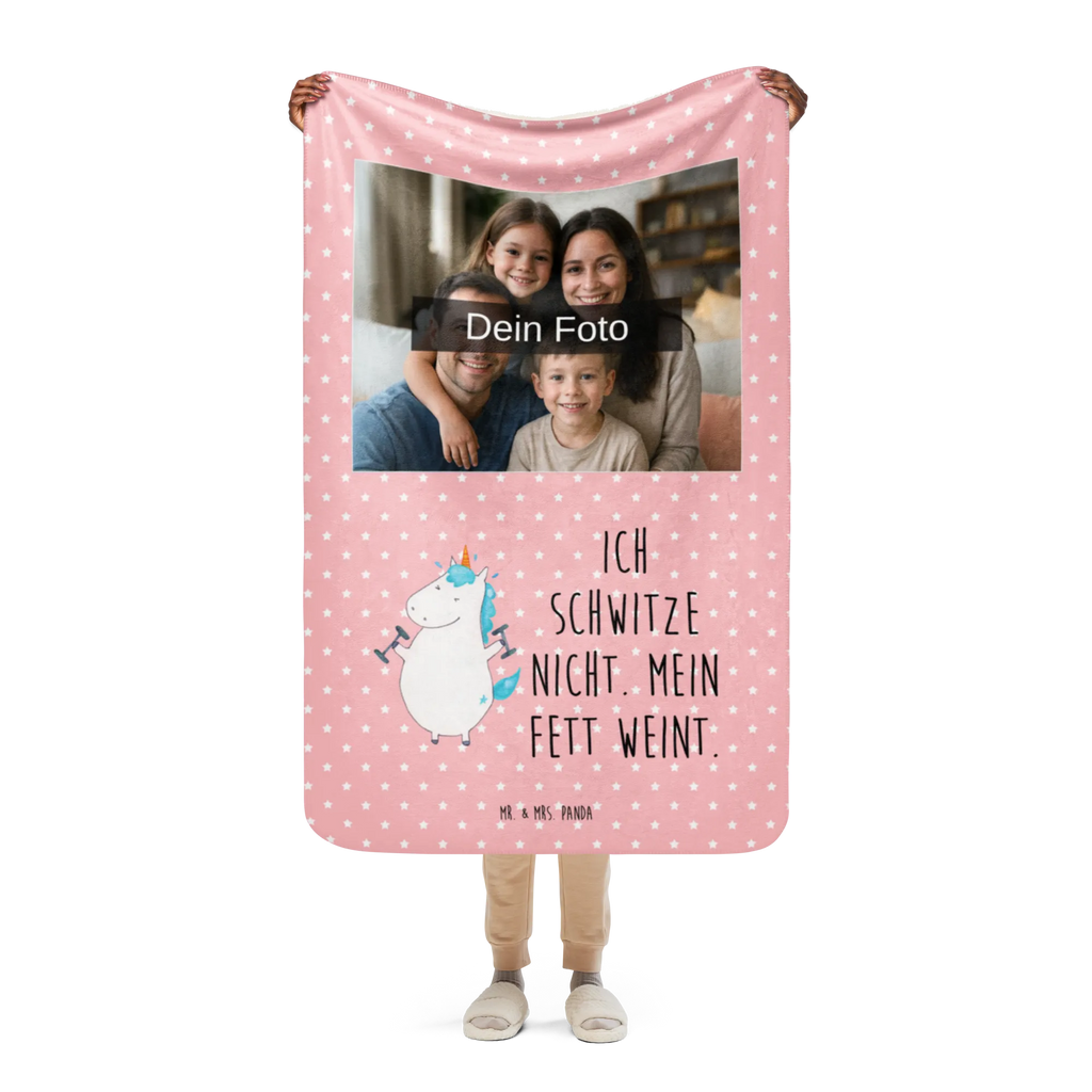 Sherpa Photo Cuddle Blanket unicorn fitness Foto Kuscheldecke, Einhorn, Einhörner, Einhorn Deko, Unicorn, Geräte, Abnehmen, Diät, Gym, Pumpen, Fitnessstudio, Fitness, Sport, Sixpack