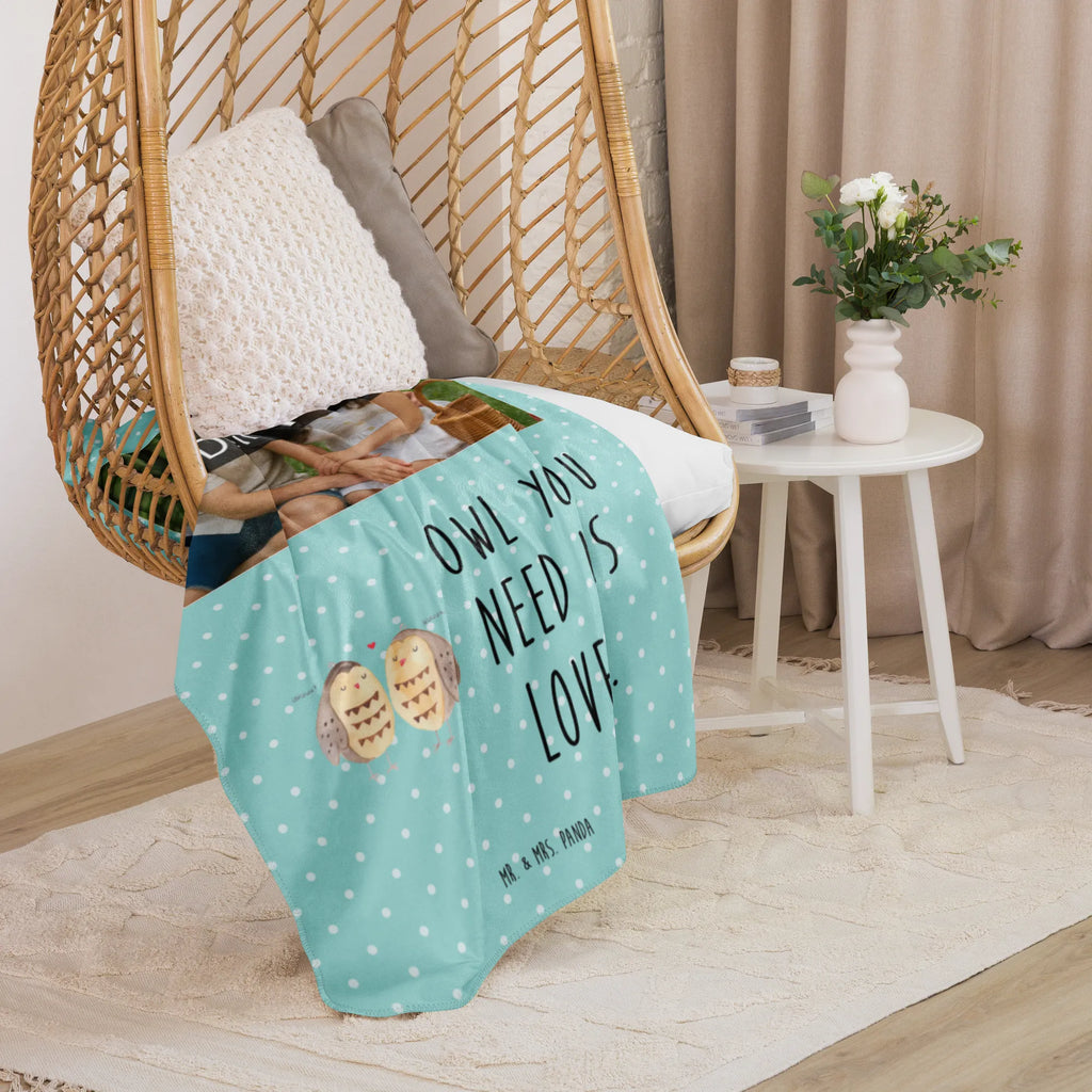 Sherpa Foto Kuscheldecke Eulen Liebe Foto Kuscheldecke, Eule, All you need is love, Liebe Spruch, Freundin Geschenk, Eule Deko, Liebe, Hochzeit Spruch, Owl, Wortspiel lustig, Freund
