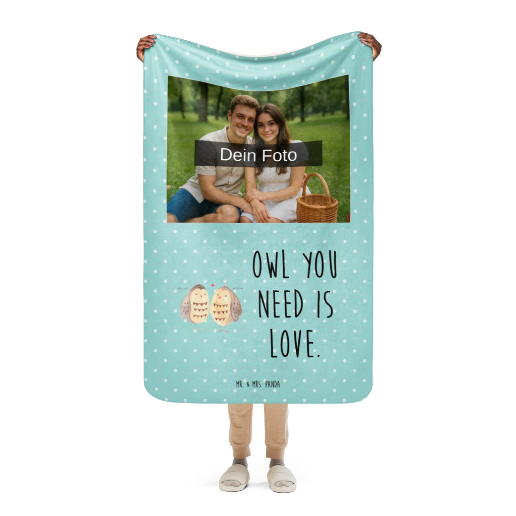 Sherpa Foto Kuscheldecke Eulen Liebe Foto Kuscheldecke, Eule, All you need is love, Liebe Spruch, Freundin Geschenk, Eule Deko, Liebe, Hochzeit Spruch, Owl, Wortspiel lustig, Freund
