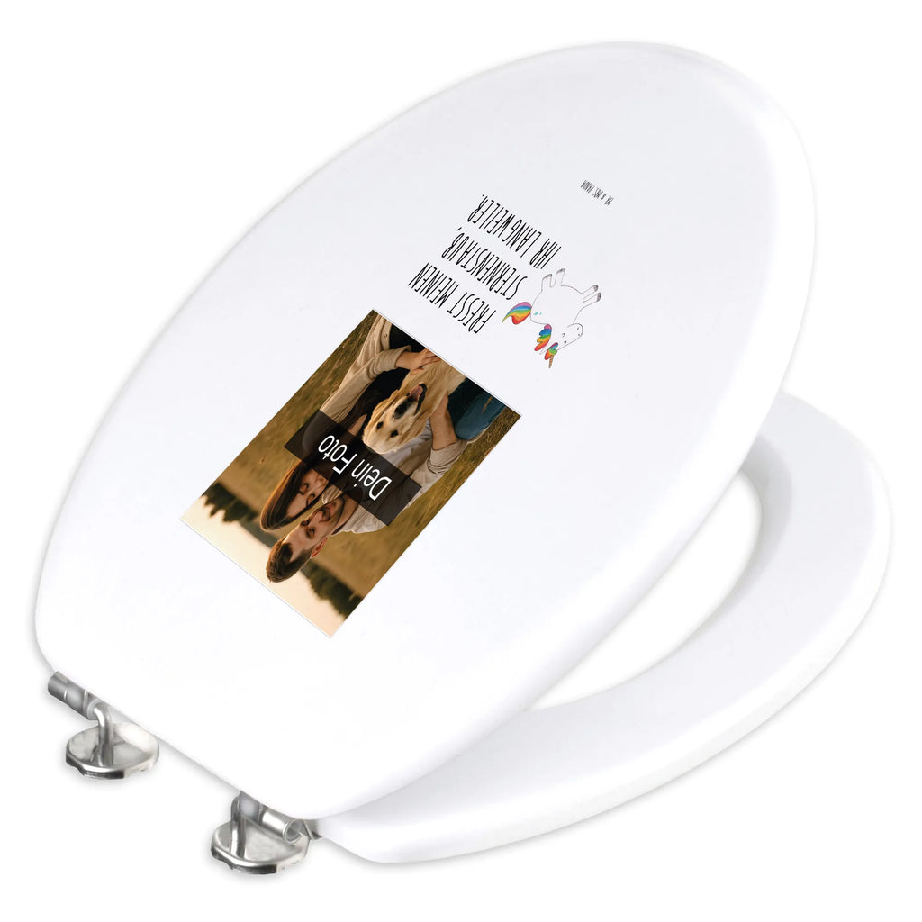 Personalisierter Foto WC Sitz Motiv Einhorn Happy Toilettendeckel mit Namen, WC Sitz mit Namen, Personalisierter Toilettendeckel mit Foto, Personalisierte Klobrille, Personalisierter Klodeckel, Personalisierter WC-Sitz, Einhorn, Einhörner, Einhorn Deko, Unicorn, Lebensfreude, Freude, fröhlich, spannend, witzig, Lachen, Lächeln, glücklich, Spaß
