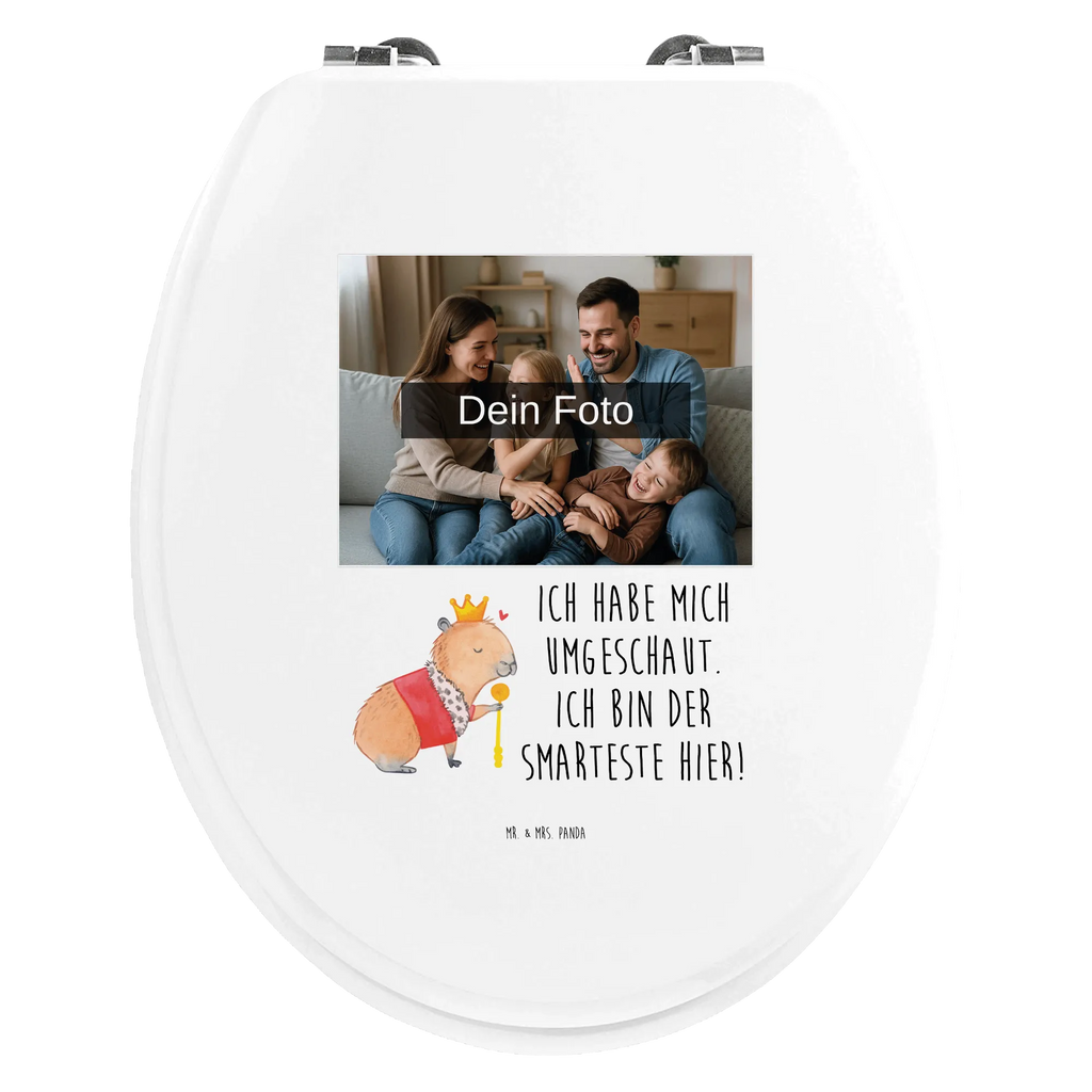 Personalisierter Foto WC Sitz Motiv Capybara König Toilettendeckel mit Namen, Personalisierter Toilettendeckel mit Foto, Personalisierter WC-Sitz, WC Sitz mit Namen, Personalisierter Klodeckel, Personalisierte Klobrille, Tiermotive, Gute Laune, lustige Sprüche, Tiere, König, Capybara