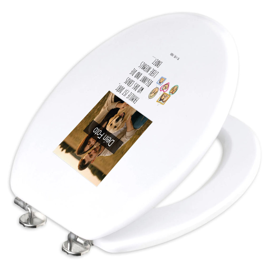 Personalisierter Foto WC Sitz Motiv Igel Familie Toilettendeckel mit Namen, Personalisierter WC-Sitz, Personalisierte Klobrille, Personalisierter Toilettendeckel mit Foto, Personalisierter Klodeckel, WC Sitz mit Namen, Familie, Vatertag, Muttertag, Bruder, Schwester, Mama, Papa, Oma, Opa, Glück, Bilder, Liebe, Zusammenhalt, Igel