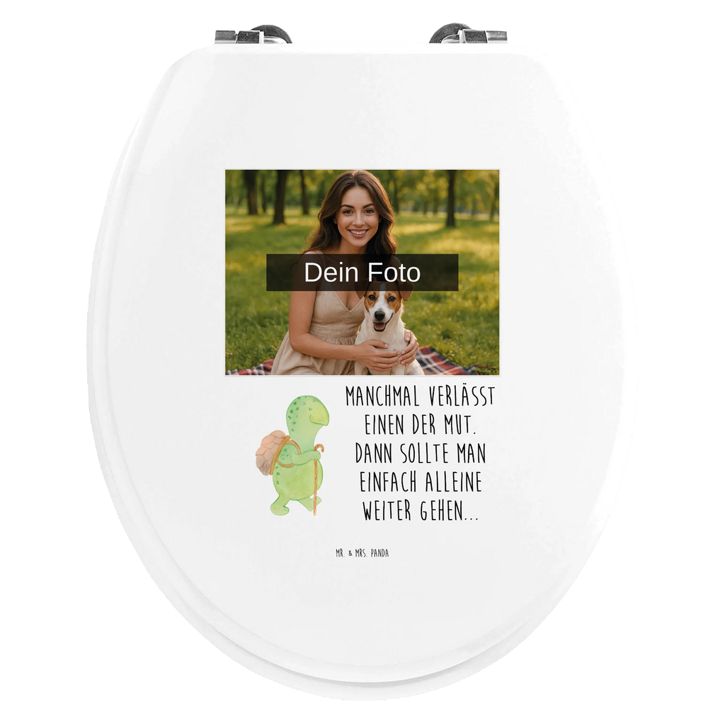 Personalisierter Foto WC Sitz Motiv Schildkröte Wanderer Toilettendeckel mit Namen, WC Sitz mit Namen, Personalisierte Klobrille, Personalisierter Klodeckel, Personalisierter WC-Sitz, Personalisierter Toilettendeckel mit Foto, Schildkröte, Motivationssprüche, Motivationsspruch, Schildkröten, Neuanfang, Motivation