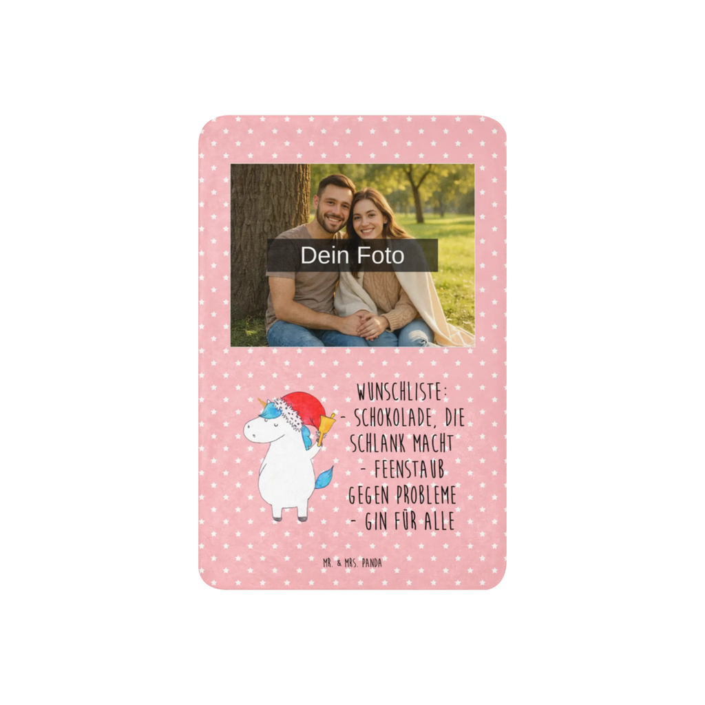 Sherpa Photo Cuddle Blanket unicorn Santa Claus Foto Kuscheldecke, Einhorn, Einhörner, Einhorn Deko, Unicorn, Schoki, Nikolaus, Wunschzettel, Gin, Weihnachten, Weihnachtsmann, Wunschliste, Feenstaub, Schokolade