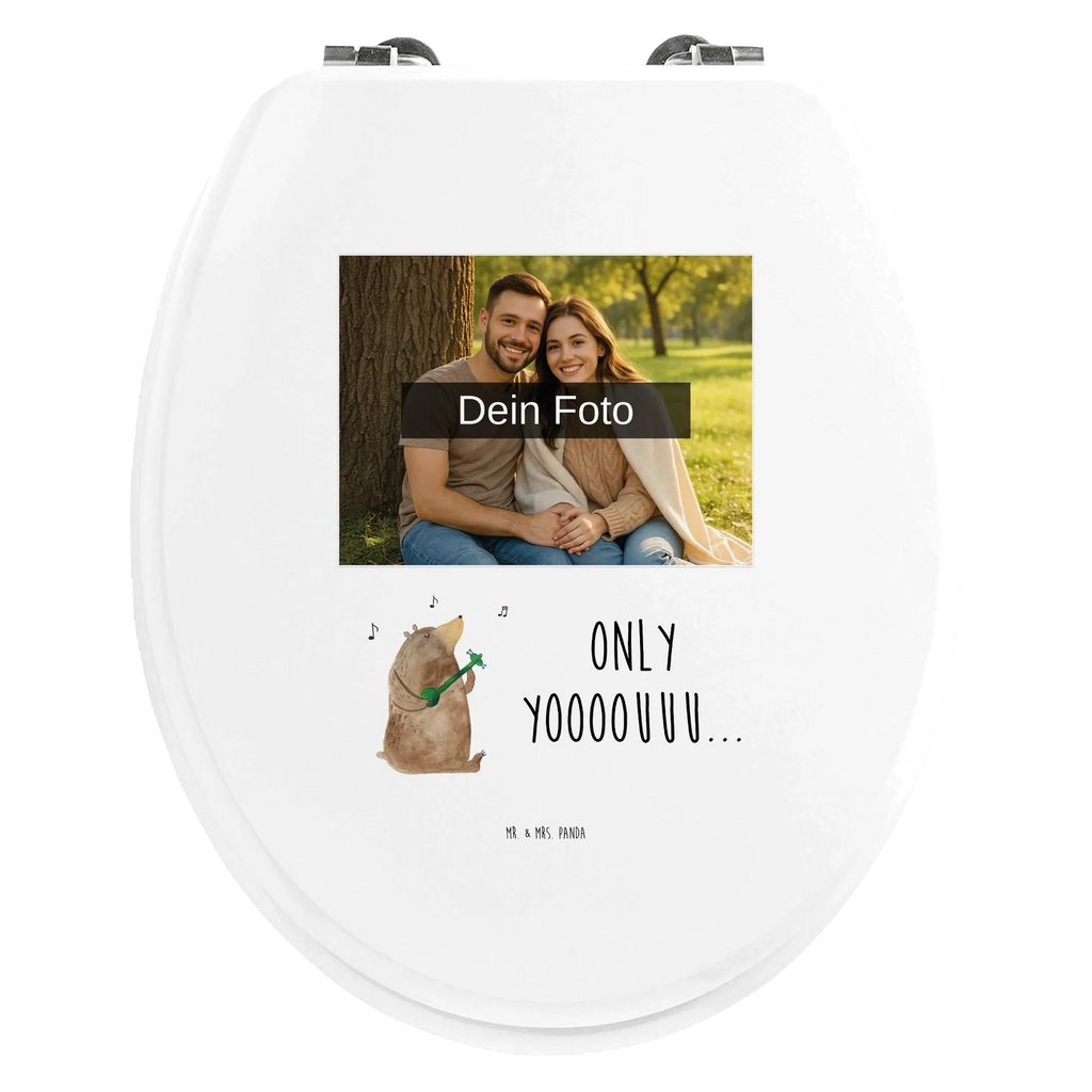 Personalisierter Foto WC Sitz Motiv Bär Gitarre Personalisierter WC-Sitz, WC Sitz mit Namen, Personalisierter Toilettendeckel mit Foto, Toilettendeckel mit Namen, Personalisierte Klobrille, Personalisierter Klodeckel, Bär, Teddy, Teddybär