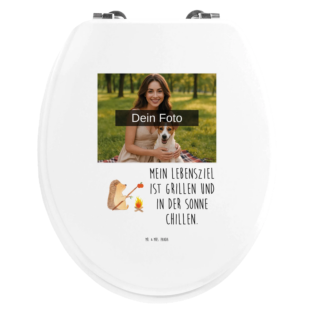 Personalisierter Foto WC Sitz Motiv Igel Grillen Toilettendeckel mit Namen, WC Sitz mit Namen, Personalisierter Toilettendeckel mit Foto, Personalisierter WC-Sitz, Personalisierter Klodeckel, Personalisierte Klobrille, Tiermotive, Gute Laune, lustige Sprüche, Tiere, arbeitslos, Sinn des Lebens, Spruch, Ziele, Motivation, Grillen, Igel