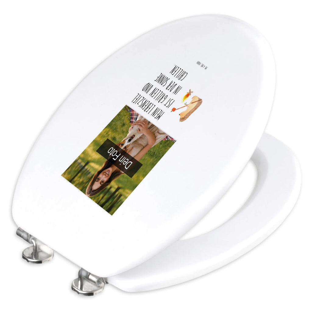 Personalisierter Foto WC Sitz Motiv Igel Grillen Toilettendeckel mit Namen, WC Sitz mit Namen, Personalisierter Toilettendeckel mit Foto, Personalisierter WC-Sitz, Personalisierter Klodeckel, Personalisierte Klobrille, Tiermotive, Gute Laune, lustige Sprüche, Tiere, arbeitslos, Sinn des Lebens, Spruch, Ziele, Motivation, Grillen, Igel