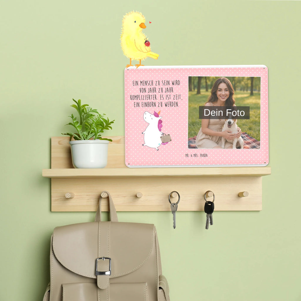 Personalized Photo Metal Sign unicorn Suitcase unicorn, unicorns, adventure, luggage, traveling, suitcase, travel, traveler gift, Unicorn, holiday present