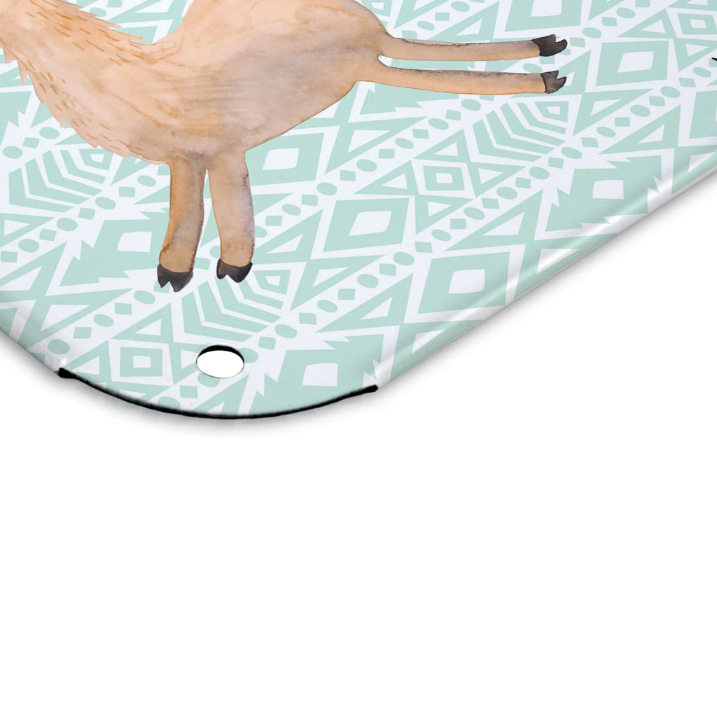 Spersonalizowany metalowy szyld ze zdjęciem lama Skakanie Lama, Alpaka