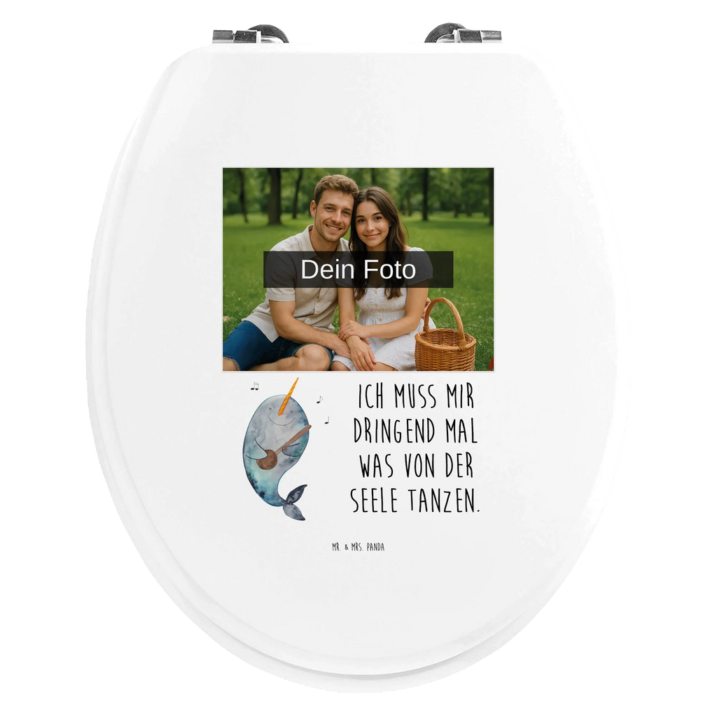 Personalisierter Foto WC Sitz Motiv Narwal Gitarre Toilettendeckel mit Namen, Personalisierter Toilettendeckel mit Foto, Personalisierter Klodeckel, Personalisierter WC-Sitz, WC Sitz mit Namen, Personalisierte Klobrille, Meerestiere, Meer, Urlaub, Narwal, Gespräche, Probleme, Tanzen, Problemlösung, Gitarre, Frust, Wal