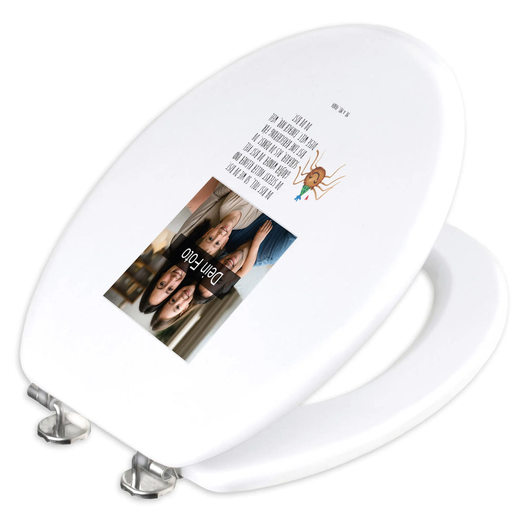 Personalisierter Foto WC Sitz Motiv Spinne Agathe Party Personalisierter Klodeckel, Toilettendeckel mit Namen, Personalisierte Klobrille, Personalisierter WC-Sitz, Personalisierter Toilettendeckel mit Foto, WC Sitz mit Namen, Spinne Agathe, Spinne, Agathe, Videos, Merchandise, Glück, Wunder, Motivation, Selbstliebe