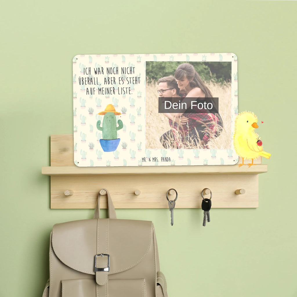 Spersonalizowany metalowy szyld ze zdjęciem kaktus Kapelusz Kaktus, Kaktusy