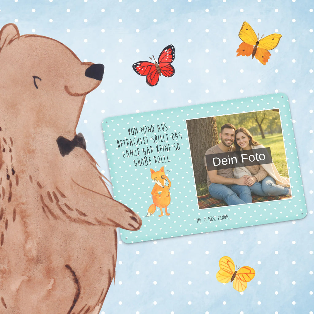 Personalized Photo Metal Sign Fox lord fox, foxes, forest wildlife, clever as a fox, animal lover, saying funny, problem solving, lovesickness gift, motivation saying, words of consolation