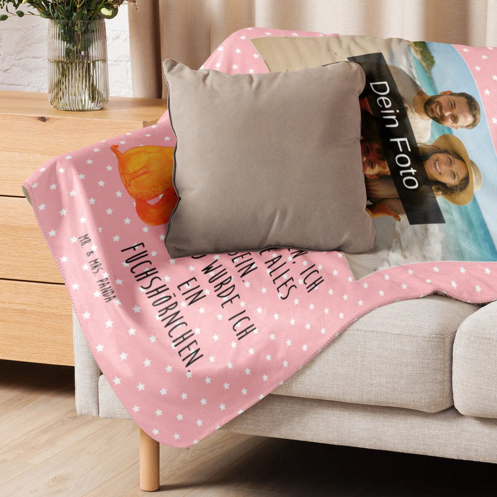 Sherpa Photo Cuddle Blanket unicorn Fox unicorn, unicorns, fox, foxes, fox horns, foxycorn