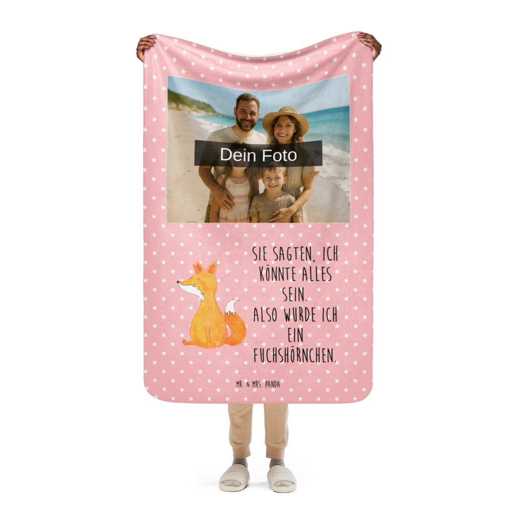 Sherpa Photo Cuddle Blanket unicorn Fox unicorn, unicorns, fox, foxes, fox horns, foxycorn