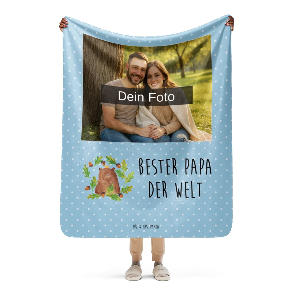 Sherpa Photo Cuddle Blanket bear king Foto Kuscheldecke, Bär, Teddy, Teddybär, weltbester Papa, Vater, Papa Bär, bester Vater, Vatertag, Papa, bester Papa, Dad, Papi, Daddy