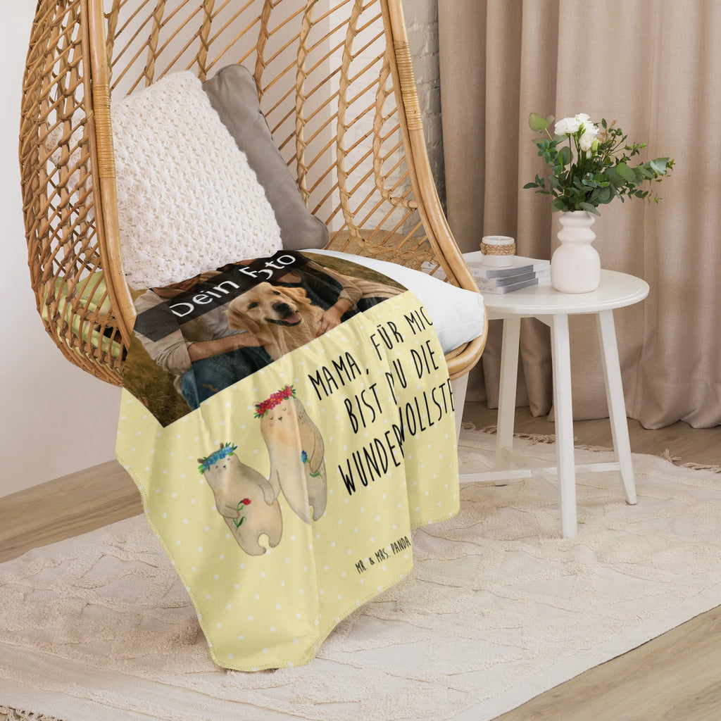 Sherpa Photo Cuddle Blanket Bears with flower crown Foto Kuscheldecke, Familie, Vatertag, Muttertag, Bruder, Schwester, Mama, Papa, Oma, Opa, Bären, Tochter, Vorbild, Kind, Kinder, weltbeste Mama, Mami, Bär, Geschenk Mama. Muttertag, Lieblingsmama, Mutter, Lieblingsmensch, Family, Mutti, beste Mutter, Töchter