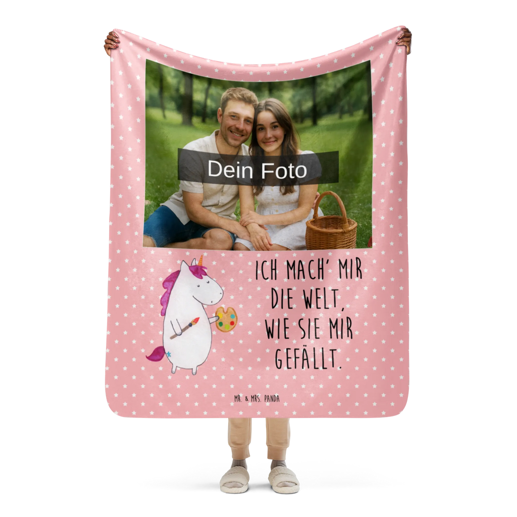 Sherpa Photo Cuddle Blanket unicorn Artist Foto Kuscheldecke, Einhorn, Einhörner, Einhorn Deko, Unicorn, Zeichnen, Malen, Pinsel, Stift, Artist, Künstler, Maler, Geschenk, Welt, Farbe, Englisch