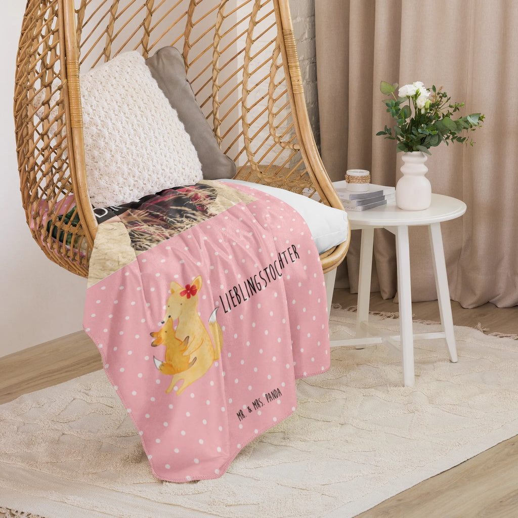 Sherpa Photo Cuddle Blanket Fox mummy Foto Kuscheldecke, Familie, Vatertag, Muttertag, Bruder, Schwester, Mama, Papa, Oma, Opa, Beste Tochter, Lieblingstochter, Mutter, Geschenk, Tochter