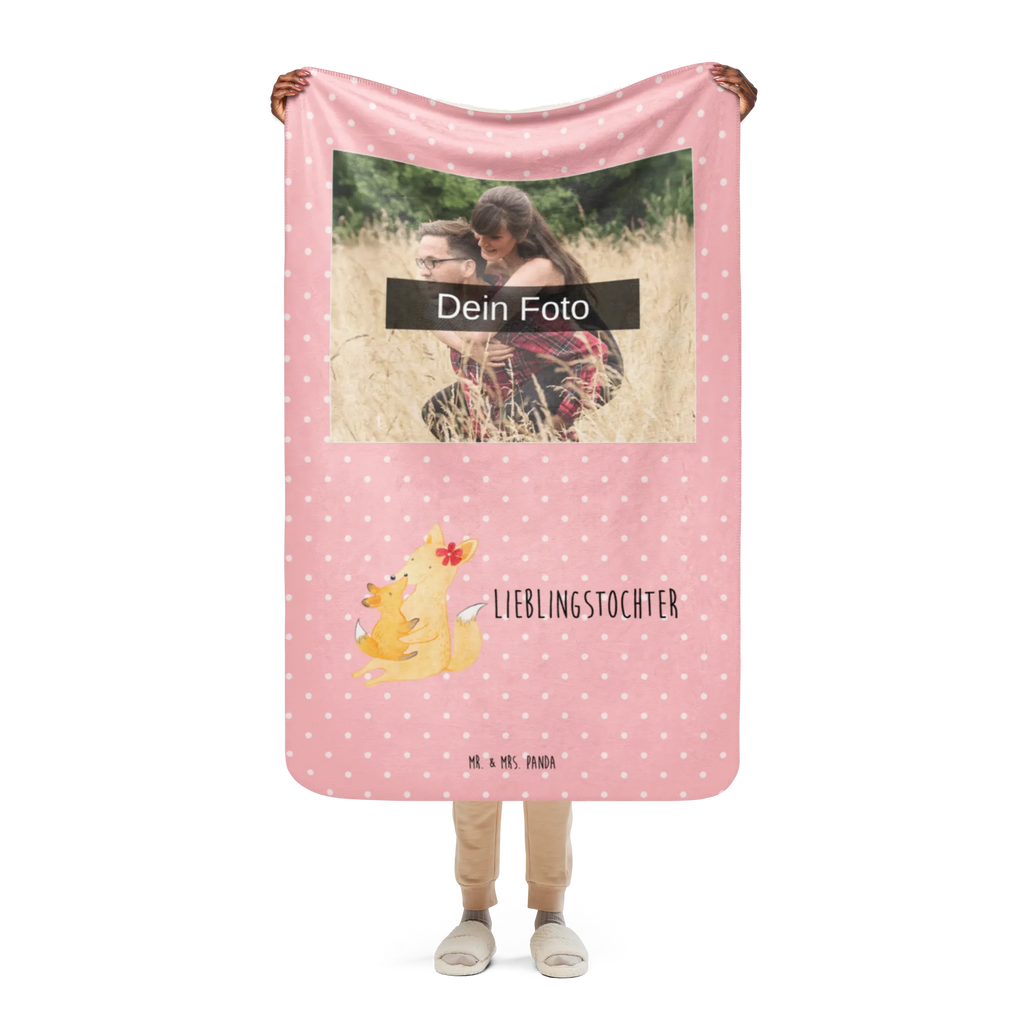 Sherpa Photo Cuddle Blanket Fox mummy Foto Kuscheldecke, Familie, Vatertag, Muttertag, Bruder, Schwester, Mama, Papa, Oma, Opa, Beste Tochter, Lieblingstochter, Mutter, Geschenk, Tochter