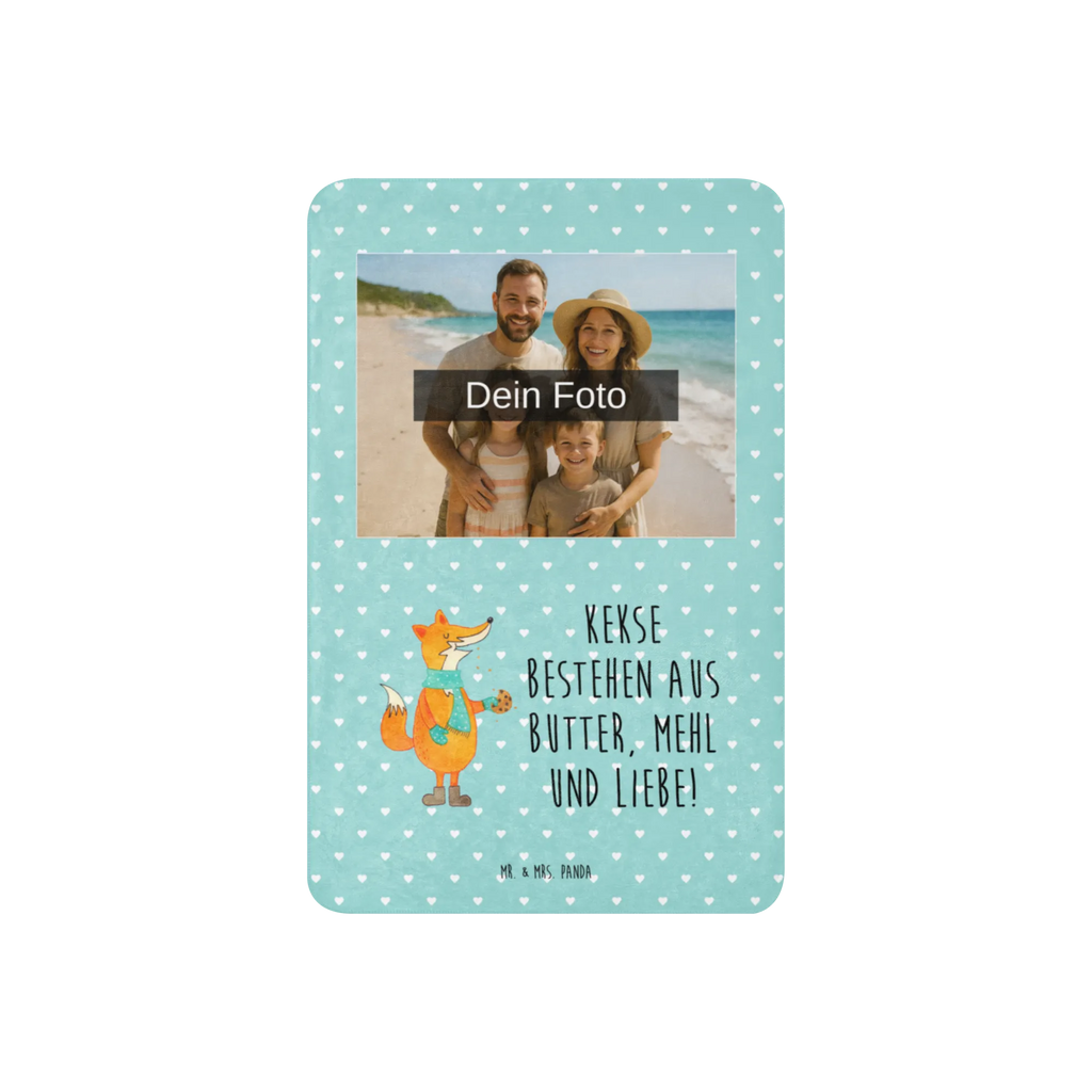 Sherpa Photo Cuddle Blanket Fox biscuit fox, foxes, forest wildlife, clever as a fox, animal lover, winter, cookies, kitchen decoration, love, christmas time, christmas present, baking saying