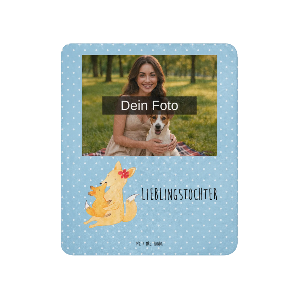 Sherpa Photo Cuddle Blanket Fox mummy Foto Kuscheldecke, Familie, Vatertag, Muttertag, Bruder, Schwester, Mama, Papa, Oma, Opa, Beste Tochter, Lieblingstochter, Mutter, Geschenk, Tochter
