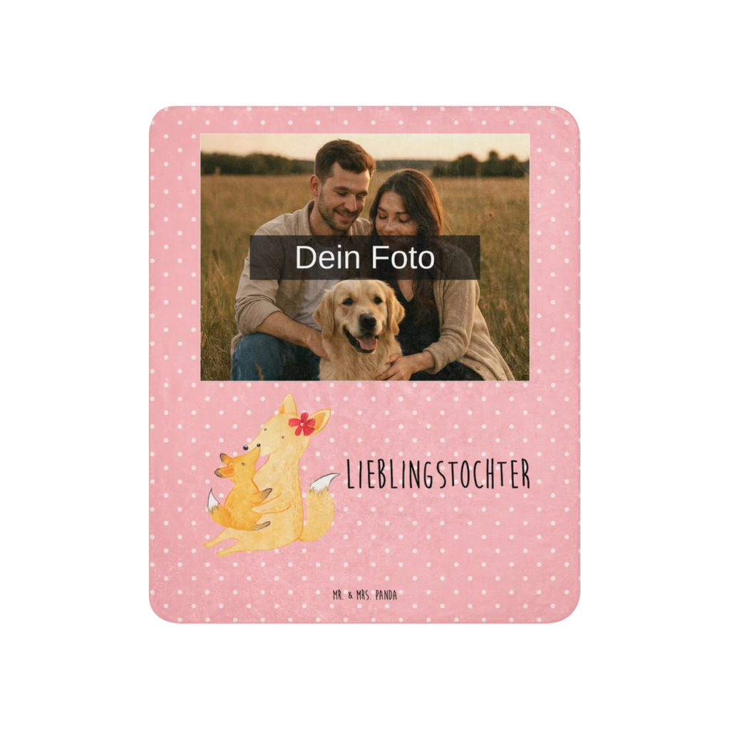 Sherpa Photo Cuddle Blanket Fox mummy Foto Kuscheldecke, Familie, Vatertag, Muttertag, Bruder, Schwester, Mama, Papa, Oma, Opa, Beste Tochter, Lieblingstochter, Mutter, Geschenk, Tochter