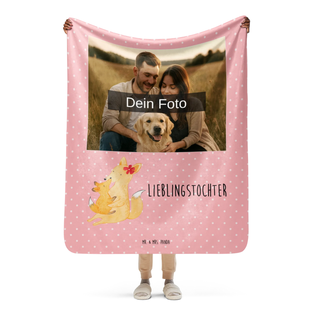 Sherpa Photo Cuddle Blanket Fox mummy Foto Kuscheldecke, Familie, Vatertag, Muttertag, Bruder, Schwester, Mama, Papa, Oma, Opa, Beste Tochter, Lieblingstochter, Mutter, Geschenk, Tochter