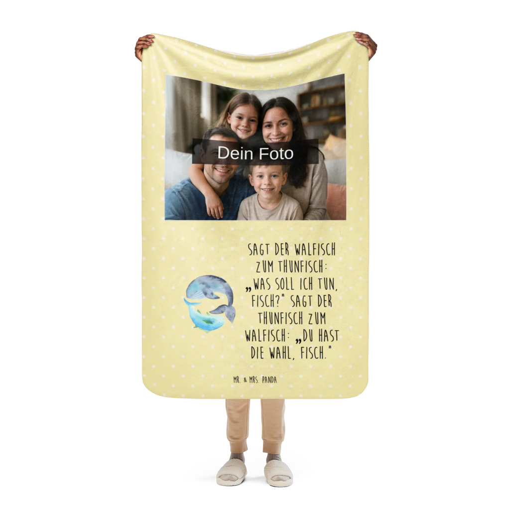 Sherpa Photo Cuddle Blanket whale tuna Foto Kuscheldecke, Tiermotive, Gute Laune, lustige Sprüche, Tiere, Flachwitz Geschenk, Wal, Tunfisch, Flachwitz, Wahl, Wortwitz lustig, Spruch lustig, Spruch des Tages, Witz
