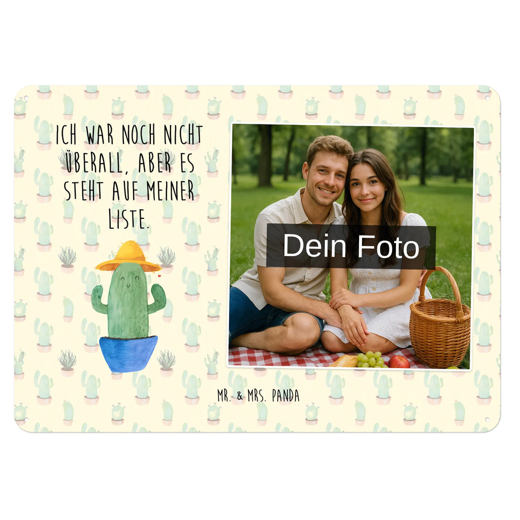 Spersonalizowany metalowy szyld ze zdjęciem kaktus Kapelusz Kaktus, Kaktusy