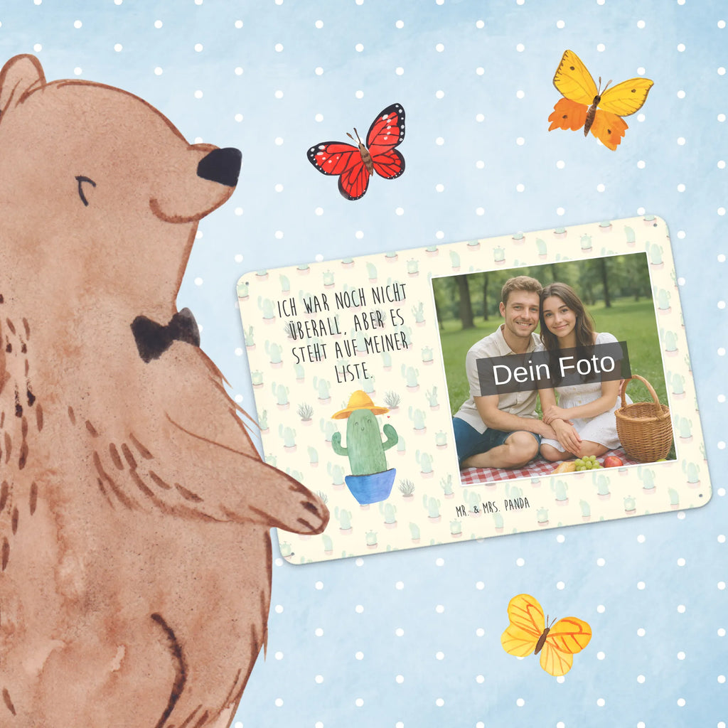 Spersonalizowany metalowy szyld ze zdjęciem kaktus Kapelusz Kaktus, Kaktusy