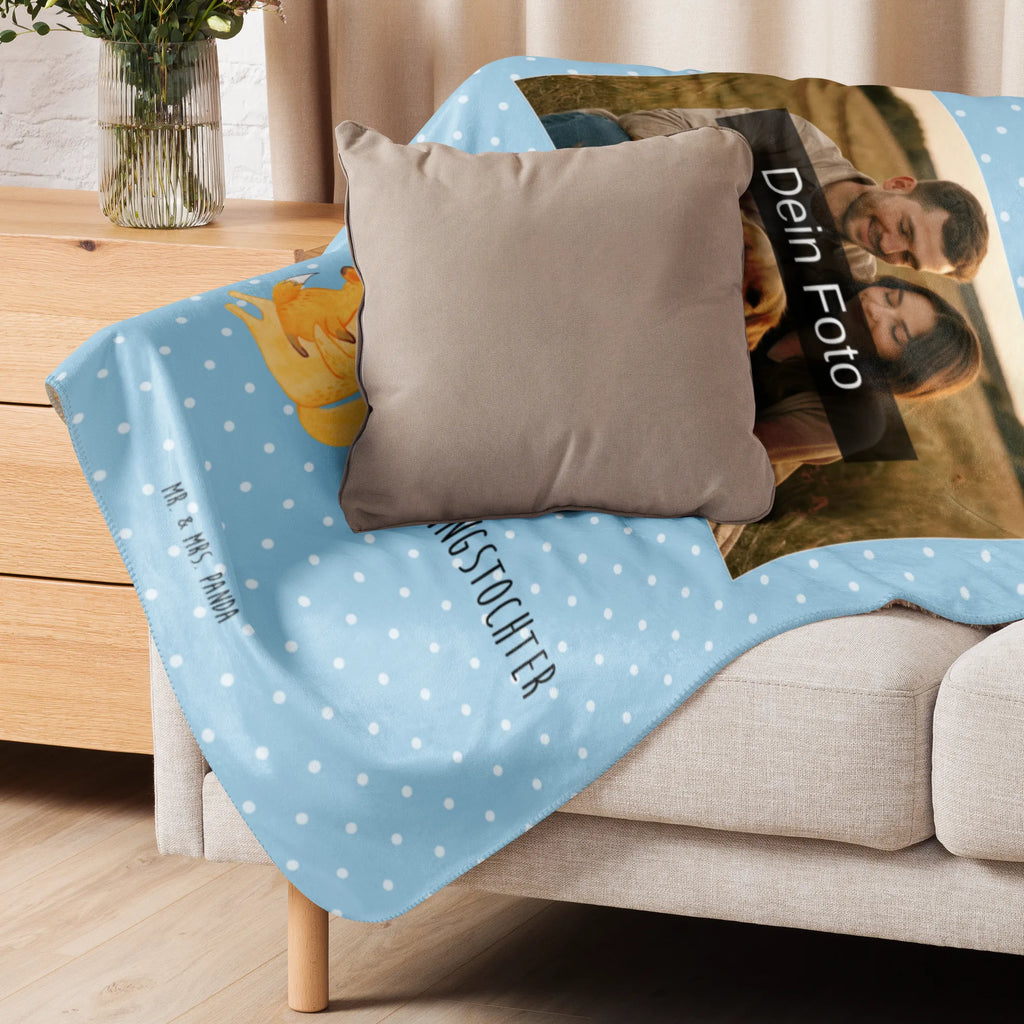 Sherpa Photo Cuddle Blanket Fox mummy Foto Kuscheldecke, Familie, Vatertag, Muttertag, Bruder, Schwester, Mama, Papa, Oma, Opa, Beste Tochter, Lieblingstochter, Mutter, Geschenk, Tochter