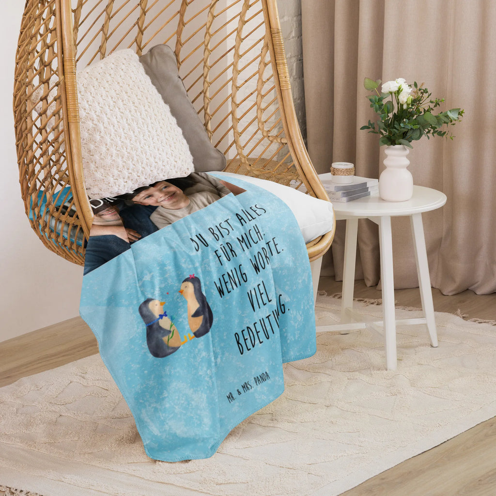 Sherpa Photo Cuddle Blanket Penguin pair Penguin, North Pole, Winter, Penguins, wedding gift, love gift, dream couple, lovers, anniversary, great love, love, penguins, wedding day, proof of love, engagement, wedding, penguin