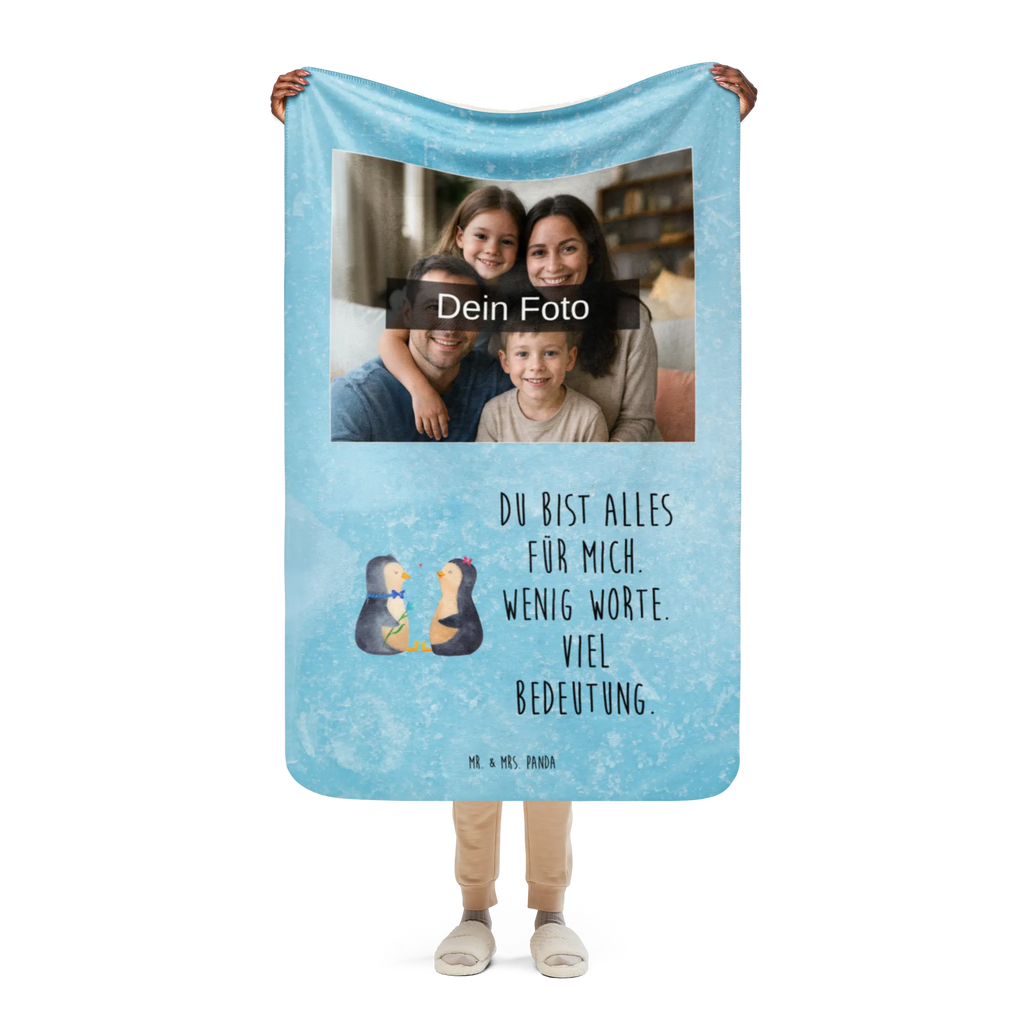 Sherpa Photo Cuddle Blanket Penguin pair Penguin, North Pole, Winter, Penguins, wedding gift, love gift, dream couple, lovers, anniversary, great love, love, penguins, wedding day, proof of love, engagement, wedding, penguin