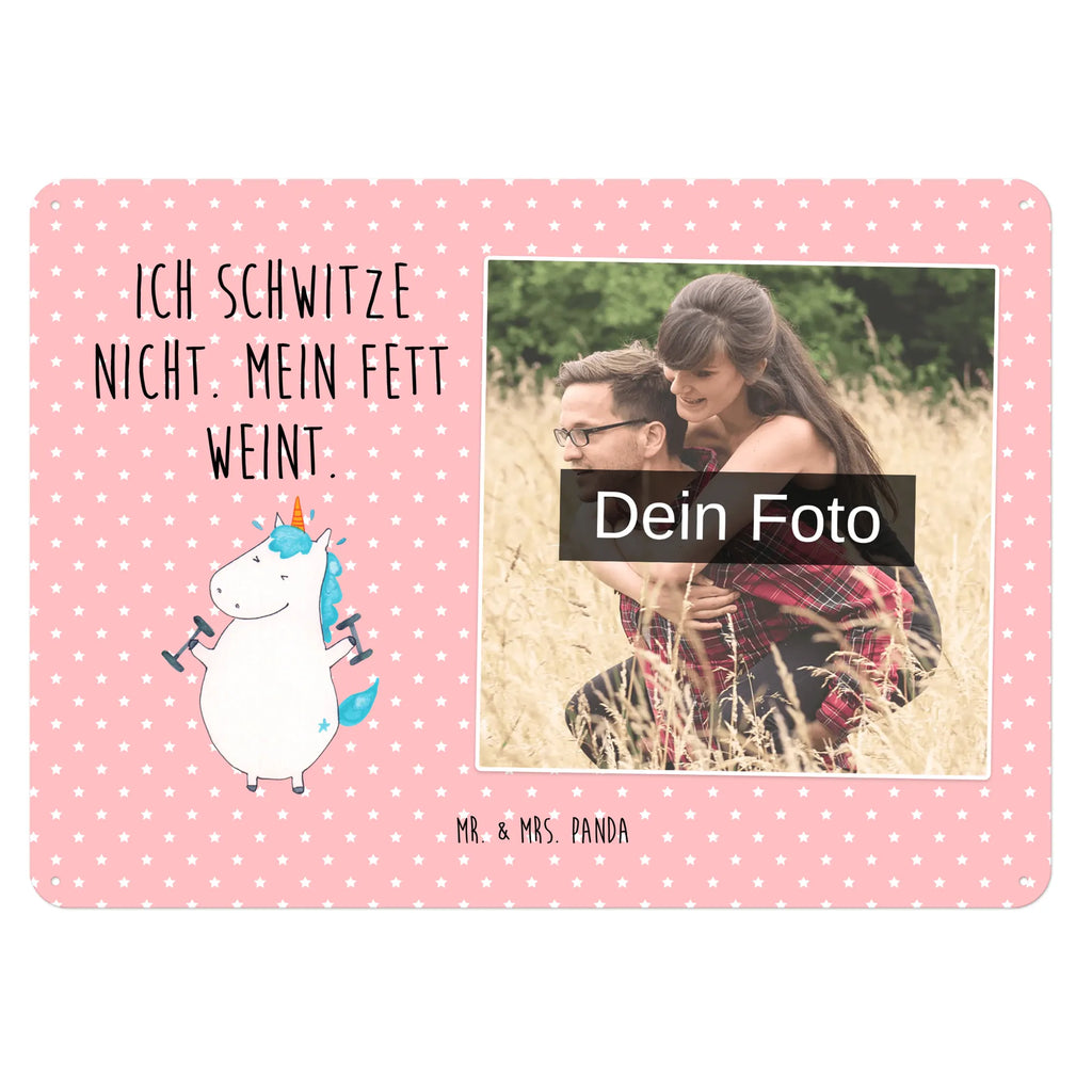 Personalized Photo Metal Sign unicorn fitness unicorn, unicorns, Gym, English, Sixpack, Unicorns, Dieting, Fitnessstudio, Unicorn, model, Fitness, Diet, Sports