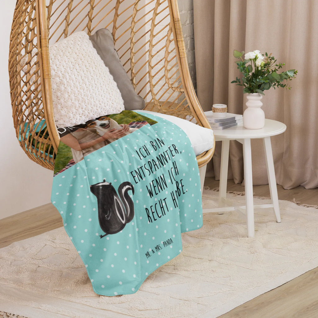 Sherpa Photo Cuddle Blanket skunk Sit Foto Kuscheldecke, Stinktier, Skunk, Recht, Wildtier, Raubtier, Besserwisser, Stinki, Büro, Stinker, Spruch